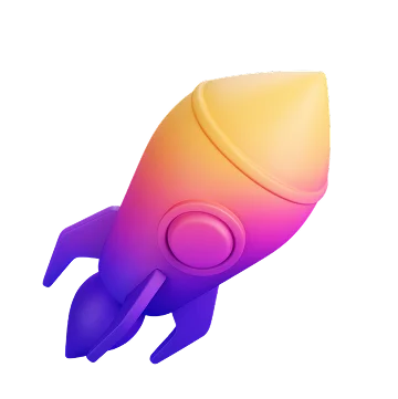 Разноцветная 3D-ракета