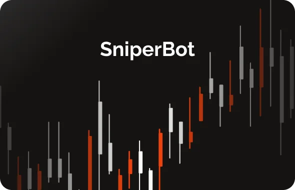 Обложка кейса Sniper Bot: график японских свечей