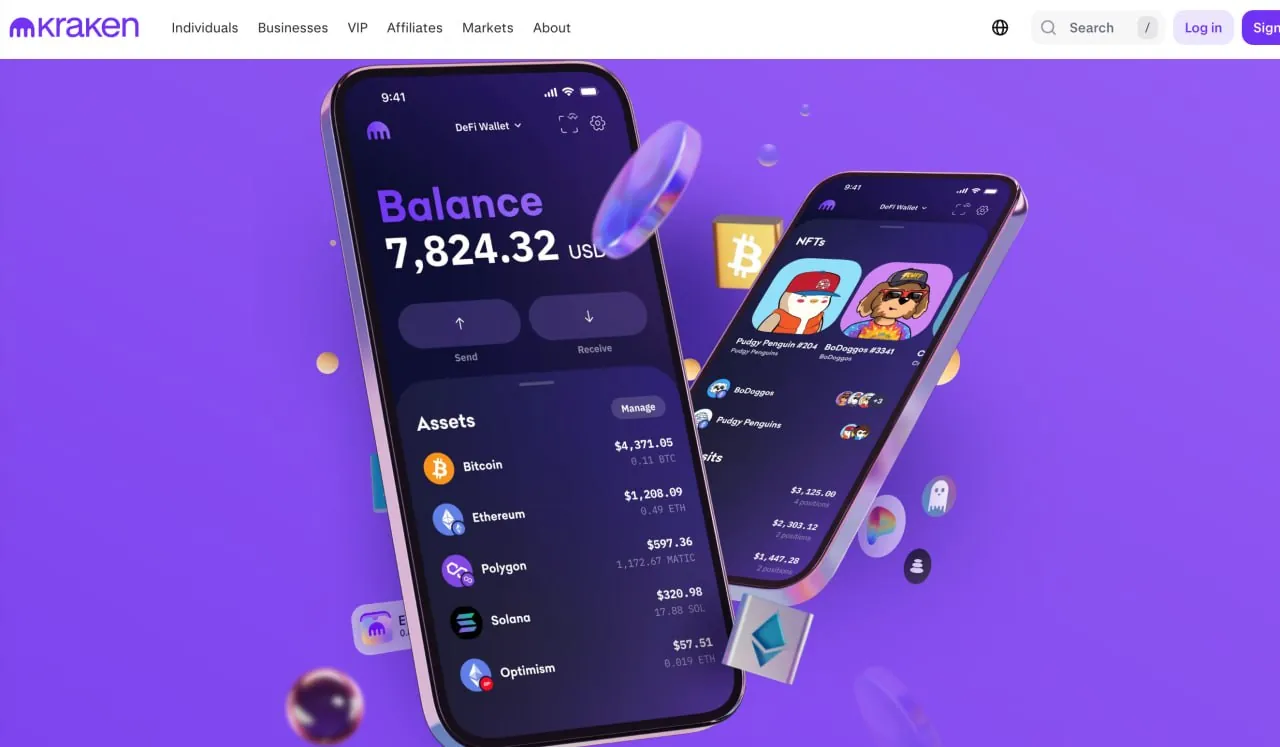 Кастодиальные кошельки на биржах - Kraken